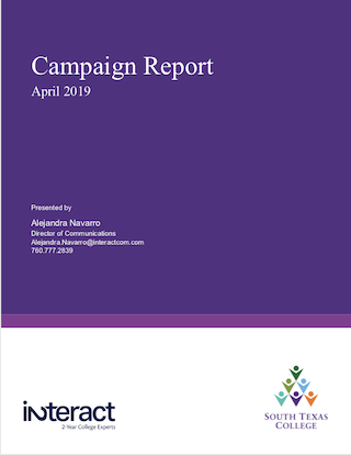 South Texas College April 2019 Campaign Report CV